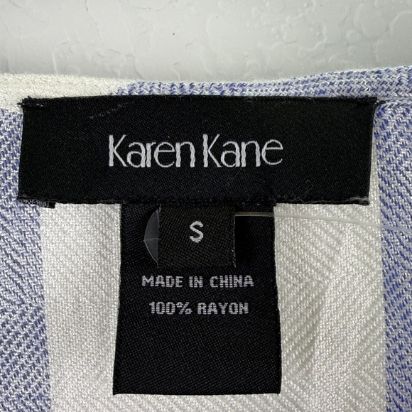 Karen Kane Light Blue and White Striped Oversized Poncho Small - Picture 7 of 7
